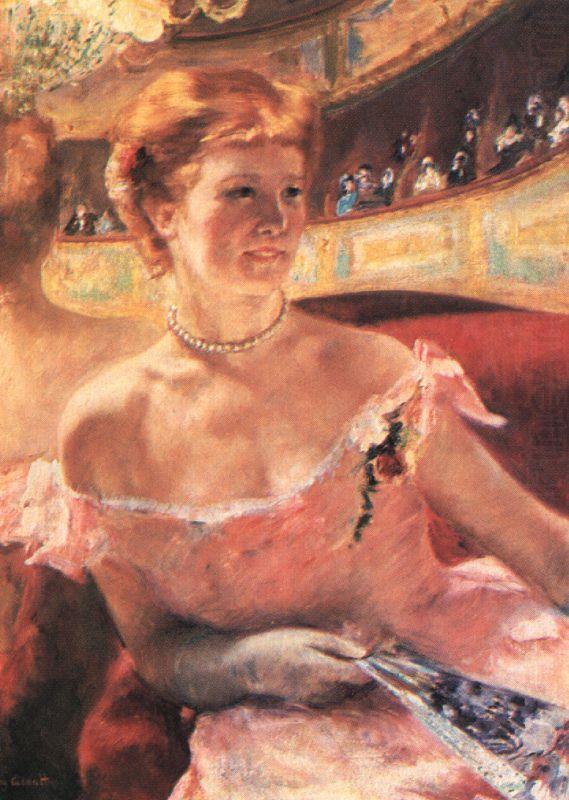 Lydia in a Loge Wearing a Pearl Necklace, Mary Cassatt